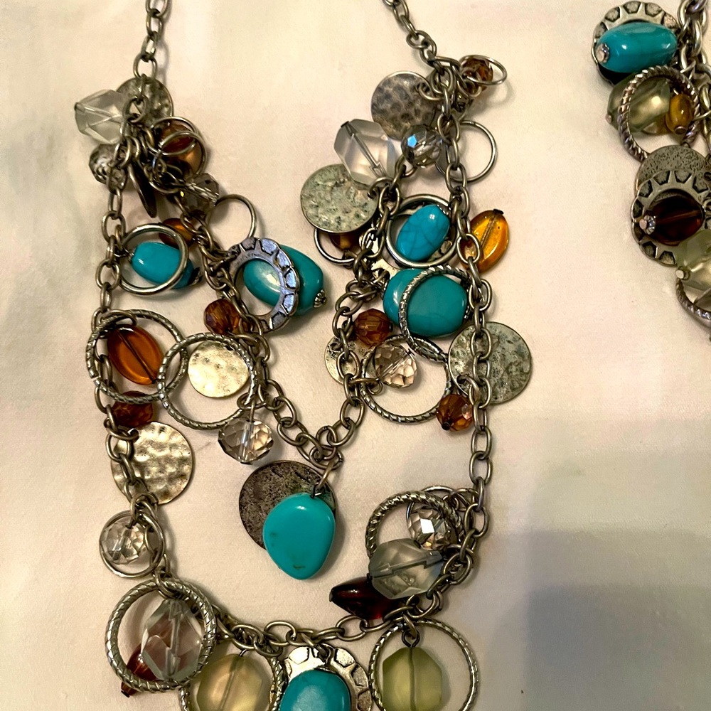 Chicos Double Strand Necklace and Matching Bracelet